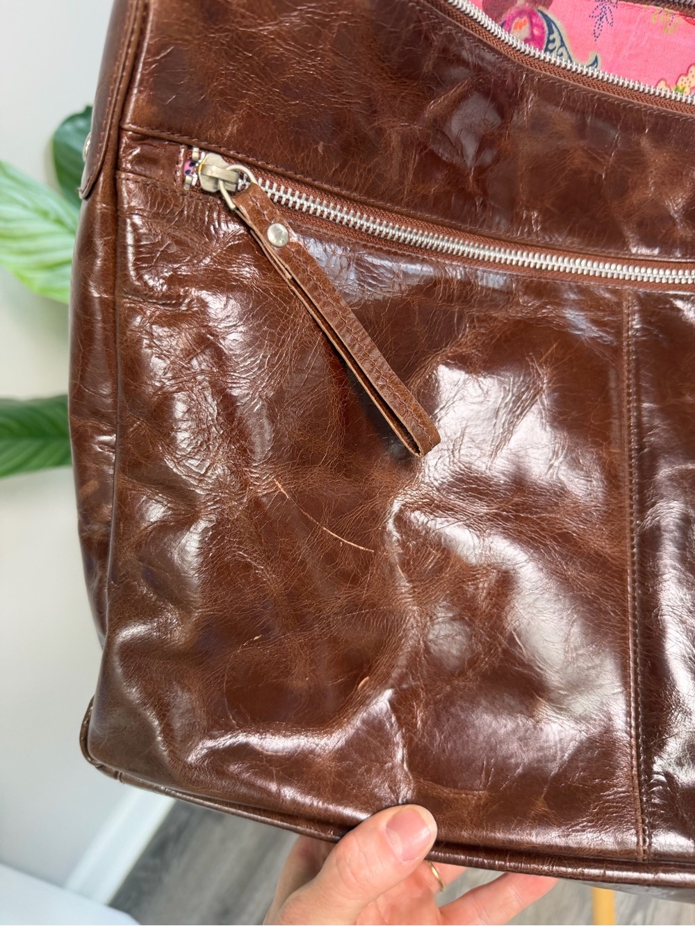 Vintage Latico Brown Leather Satchel Crossbody Bag - Picture 13 of 16